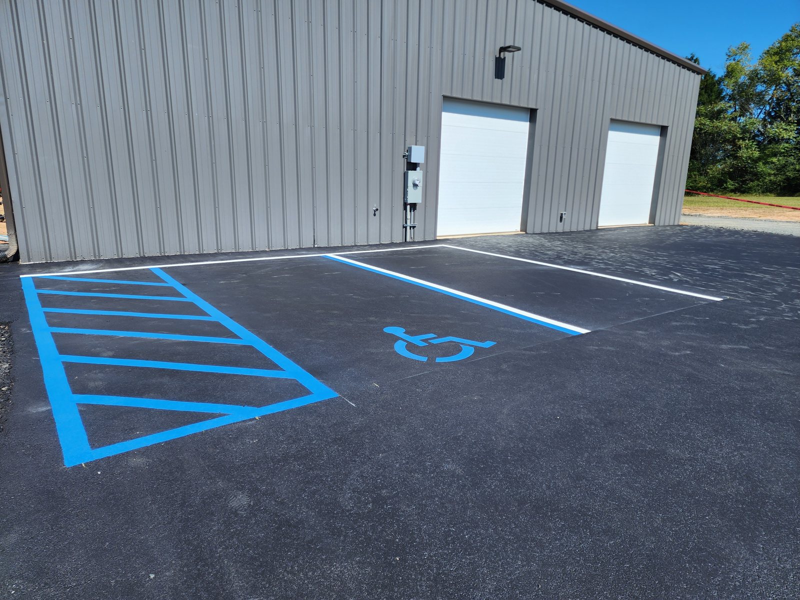 ADA stall and access aisle