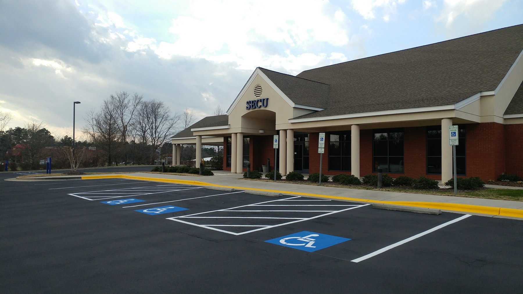 SECU sealcoat and striping