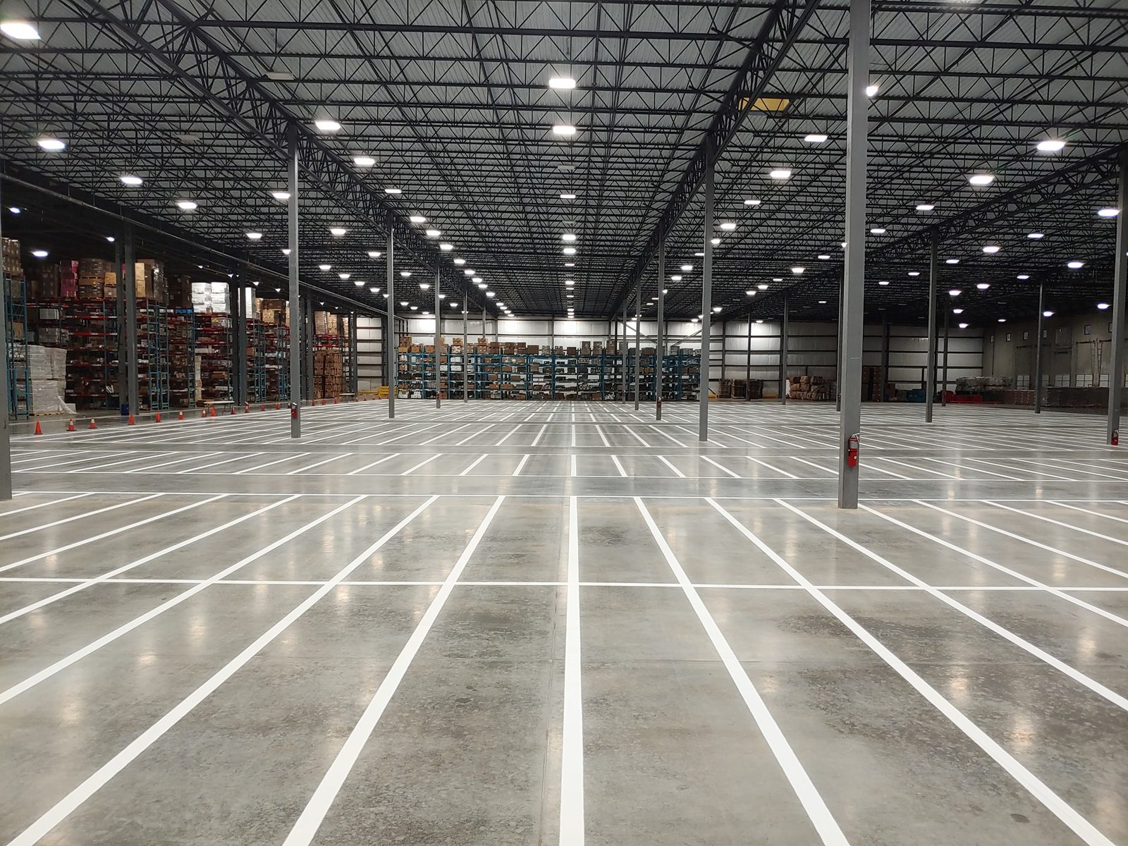Southeastern warehouse epoxy aisle lines